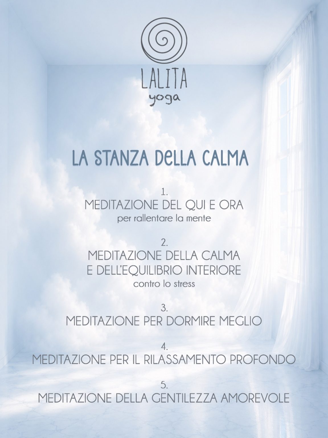 Le meditazioni guidate della stanza della calma