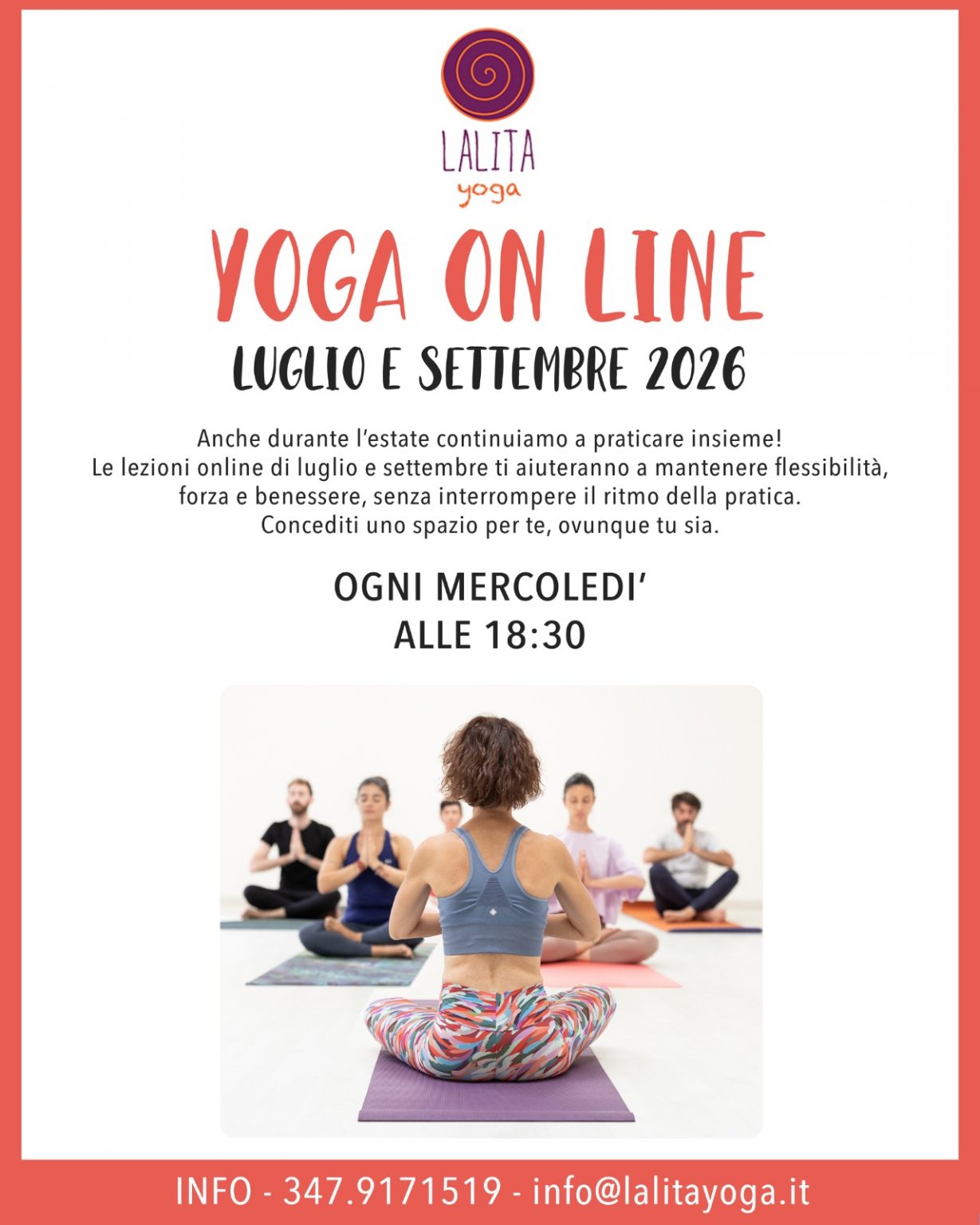 lezione online a luglio e a settembre